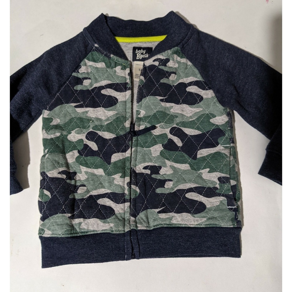 Baby B'Gosh Boy Camouflage Zip Up Sweatshirt Jacket Size 12 M